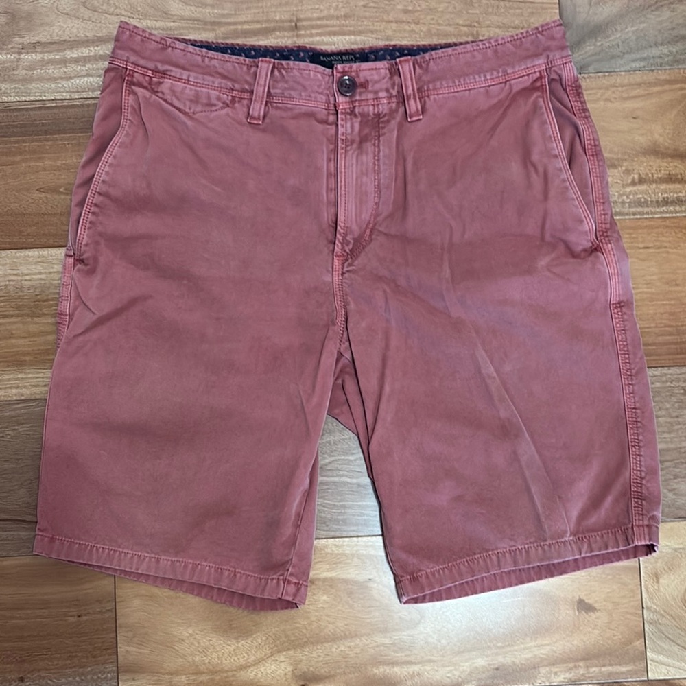 Banana Republic Red Flat Front Shorts